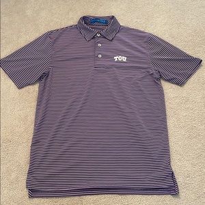 Mens small performance collared shirt TCU